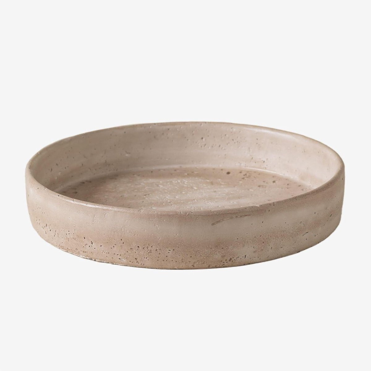 Handgemaakte decoratieve betonnen schaal in grijs, Ø 28-33 cm