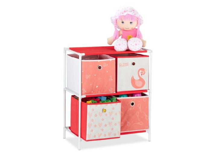 Relaxdays Kinderregal Schwan mit Boxen