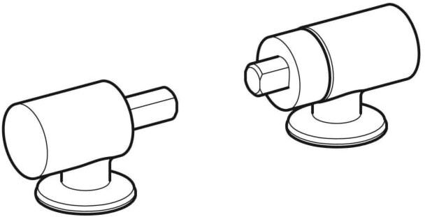 Geberit Renova Comfort Scharnier-Set 598072000 mit Absenkautomatik, für WC-Sitz