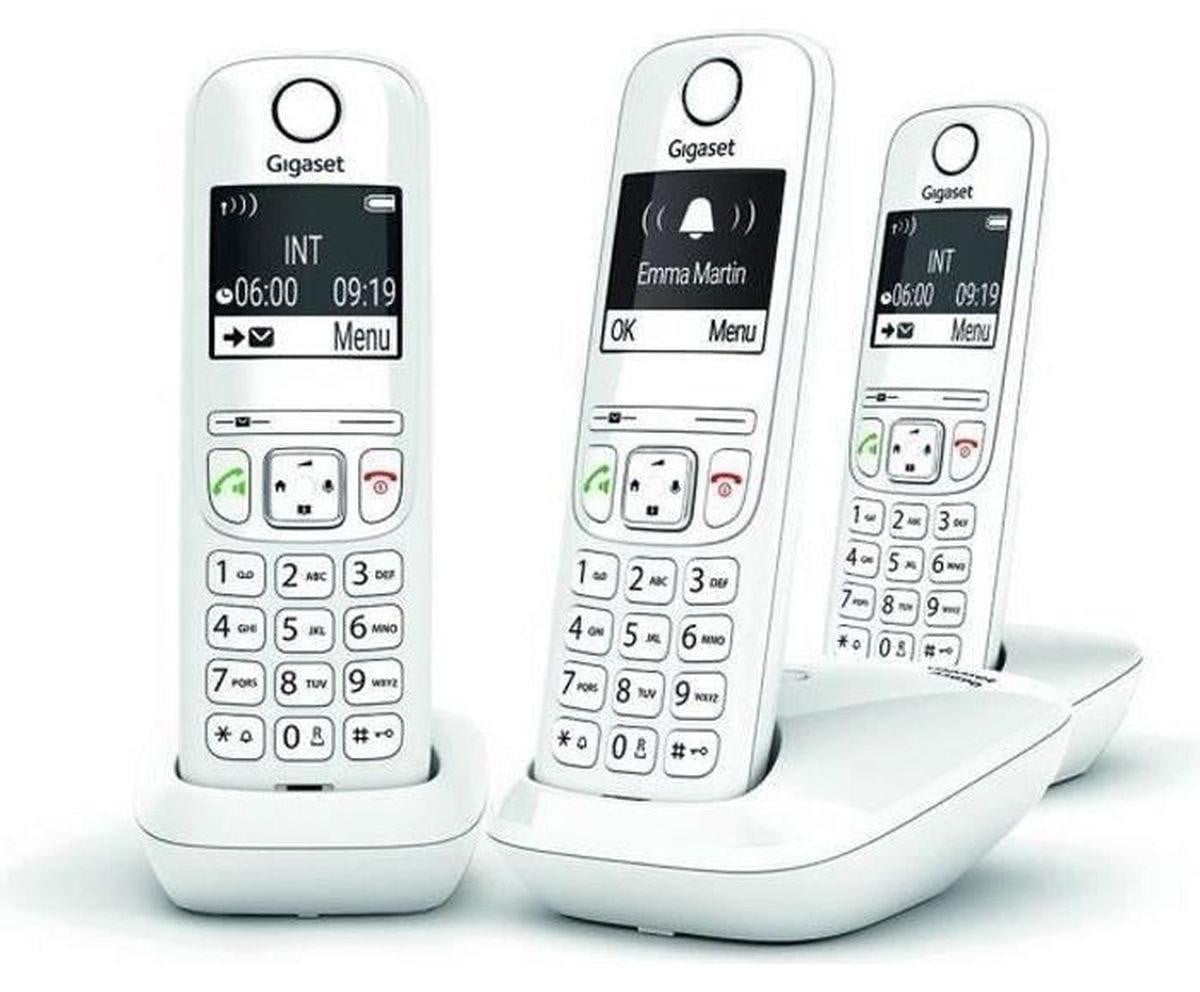 Gigaset AS690 Trio draadloze DECT telefoon met headset, wit