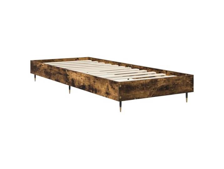 SKTQYQO Bettgestell Eiche Rauchgrau 80 x 200 cm Technisches Holz, feste Lattenroste, rechteckiges Design, einfache Wartung