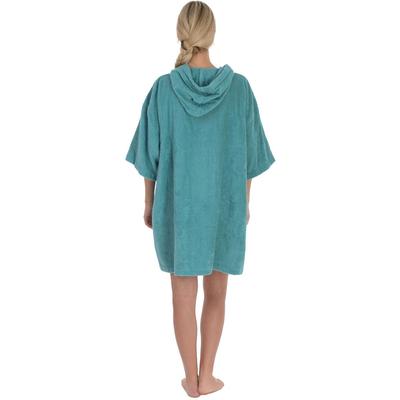 Badeponcho WEWO FASHION "8500_uni" Gr. S, grün (blau), L:88cm, Frottier, Hausmäntel, Oversize