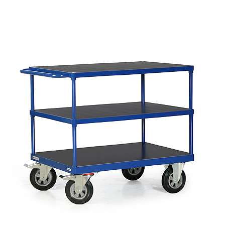 Bako Logistiksysteme Tischwagen F600 mit 3 Ladeflächen und Schiebegriff 500kg Tragkraft 850x500mm