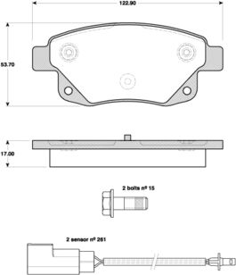 Triscan Bremsbelagsatz, Scheibenbremse 8110 16018 Für Ford