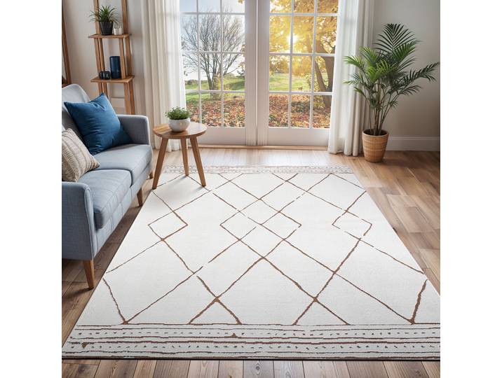 Teppich LIVABLISS HABANA , beige (terrakotta), B:160cm H:14mm L:213cm, Polyester, Teppiche, Teppich