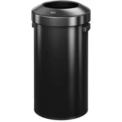 Mülleimer EKO Urban Bin schwarz 90 Liter stilvoller, offener Abfallsammler aus gebürstetem Edelstahl