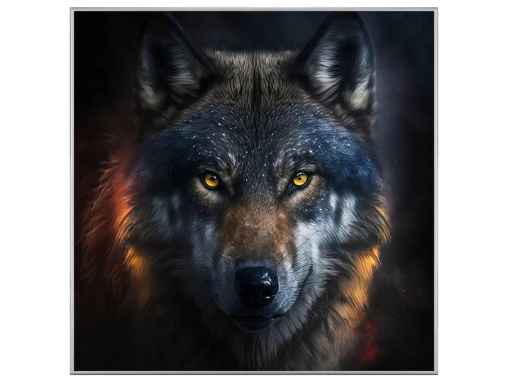 Bild mit Rahmen Mysterious Wolf image LAND