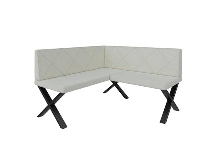 FURNISTAR Eckbank Akiko Metal X - Eckbankgruppe für Ihrem Esszimmer, Küche modern, Sitzecke, Essecke. Perfekt für Küche, Büro und Rezeption. Solide und Starke Verarbeitung. (130x130-Inari22)