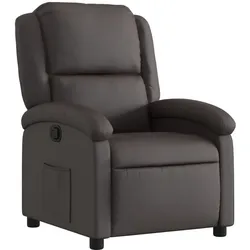 vidaXL Relaxsessel Dunkelbraun Echtleder