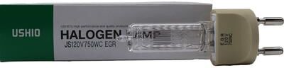Ushio EGR 750W 120V Halogen Stage/Studio Lamp JS120V750WC G22, 3200K, 21000 lm, 200hr - 1000282