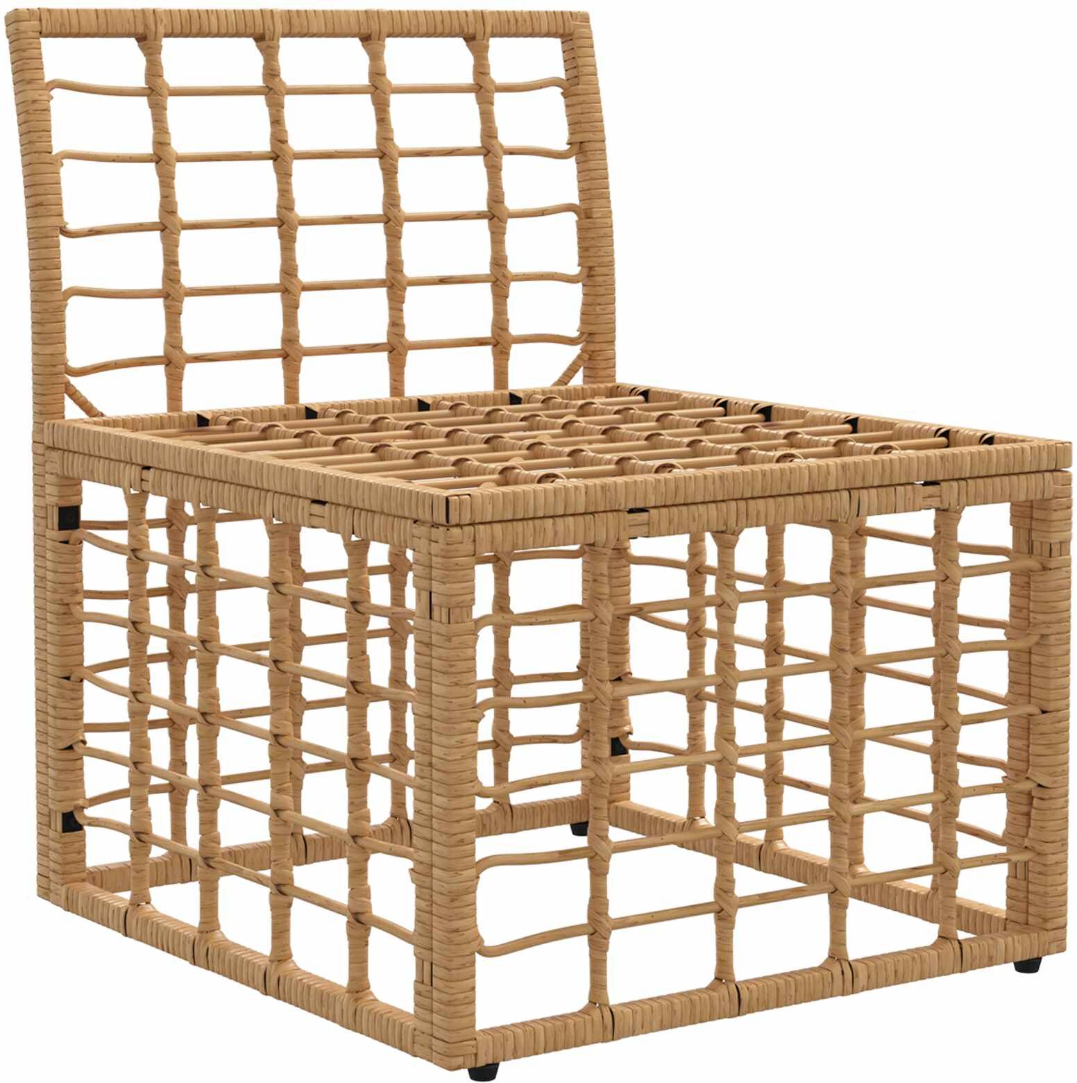 vidaXL Unité de canapé sans accoudoir modulable pour extérieur Naturel