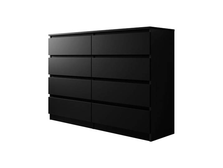 Mirjan24 Kommode Malwa M8, Schwarz, Rechteckig,Rechteckig, 138x100x40 cm, Kleinmöbel, Kommoden, Kommoden