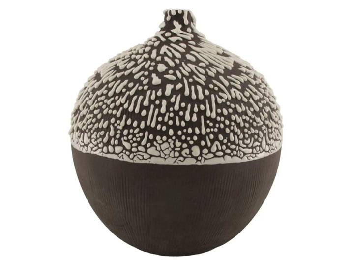 Vase Keramik, Schwarz-Weiss H: 31 cm Dijk