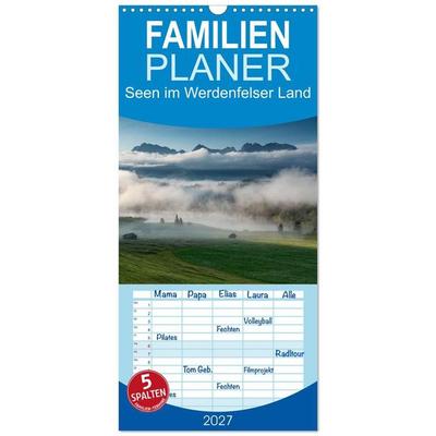 Familienplaner 2027 - Seen im Werdenfelser Land mit 5 Spalten (Wandkalender, 21 x 45 cm) CALVENDO