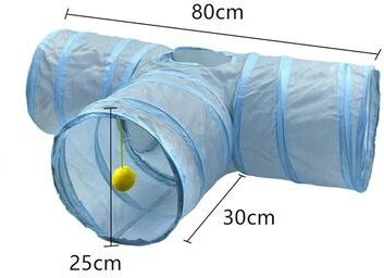 Uplift Essentials 3 Way Foldable Interactive Pet Tunnel t Shape