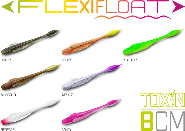 Leurre artificiel Delphin TOXIN UVs / 8 pcs 8cm / BOOTY 8cm / BOOTY