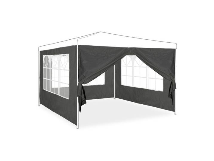 Relaxdays Pavillon Seitenwand 4er-Set - Grau