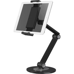 Neomounts Tablet-Halterung DS15-550BL1, schwarz, für Tisch, universal, mit höhenverstellbarem Standfuß und Gelenk