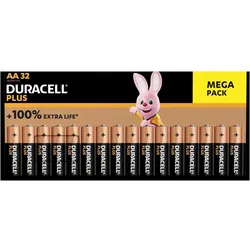 Duracell Mignon (AA) Batterie MN1500 Plus (32 Stk., AA), Batterien + Akkus