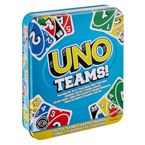 Mattel Games UNO Teams kaartspel voor 2 tot 10 spelers, vanaf 7 jaar