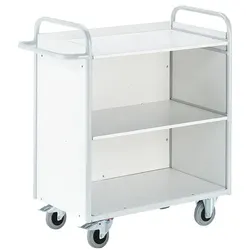 ROLLCART Bürowagen mit 3 Wänden grau, 118x107x50 cm