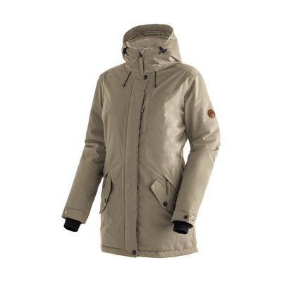 Funktionsjacke MAIER SPORTS "KATRINE", Damen, Gr. 38, beige (dunkelbeige), 100% Polyester, Jacken Funktionsjacke, Damen Jacke Outdoorjacke atmungsaktiv u. wasserdicht