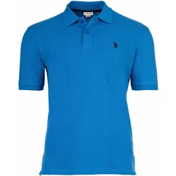 U.S. POLO ASSN. Herren Poloshirt - Piquet, Logo-Stickerei, Cotton Stretch Blau / 3XL