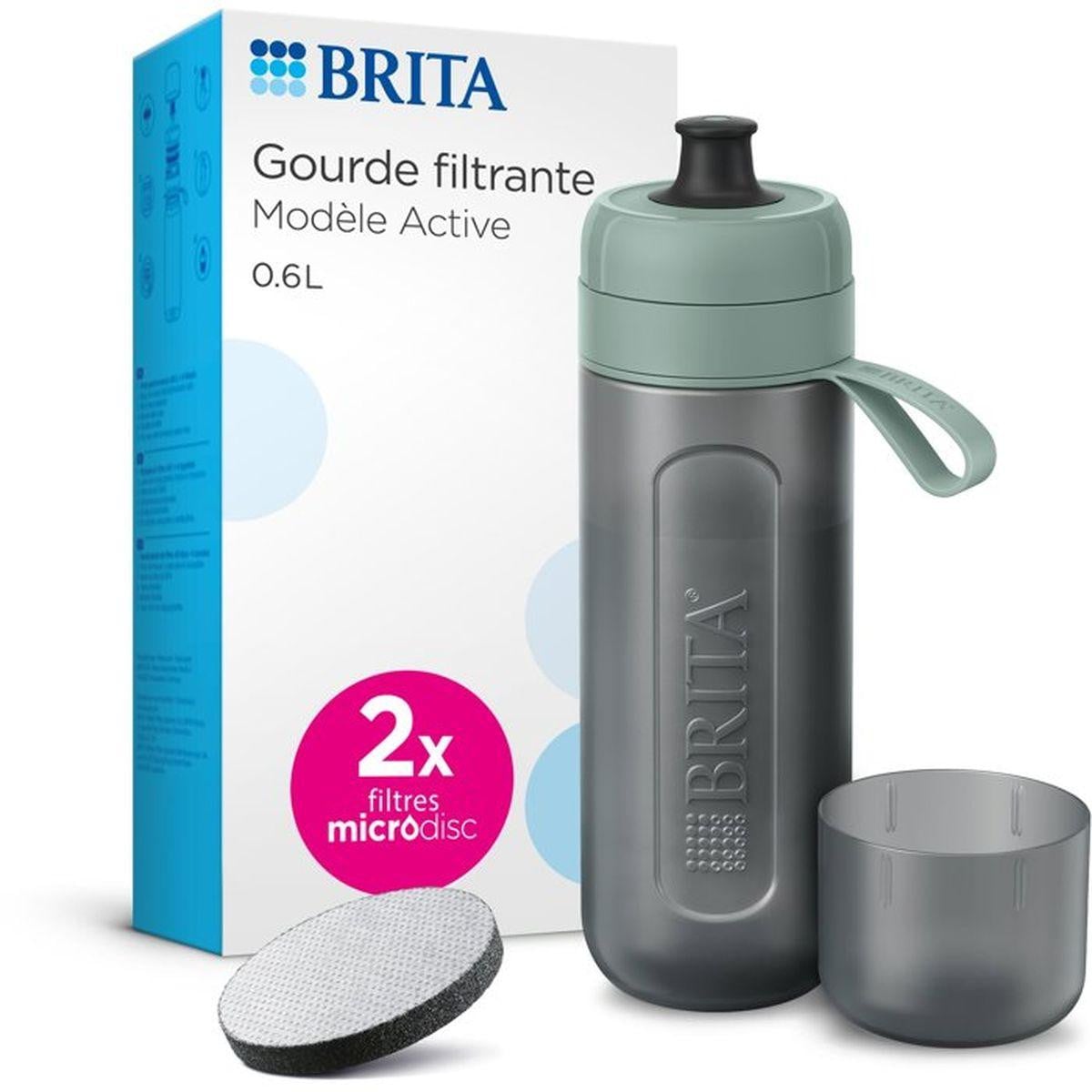 Brita Active filterfles met 2 microdiscs, 0,6 l