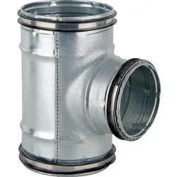 Wickelfalzrohr T-Stück reduziert, Nennweite Ø 160 x 125 x 160 mm