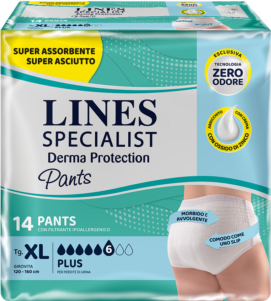 Lines Specialist Derma Pants Plus XL14 pezzi