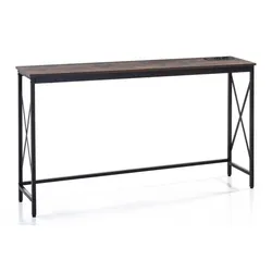 Prestige Home Living Indoor Wohnzimmerregal, ca. 140 x 30 x 80 cm - Braun