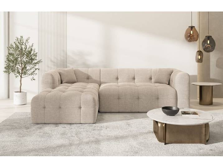 Couch Sevilla L-Form in Stoff