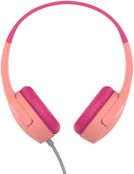 SOUNDFORM Mini Wired On-Ear Headphones for Kids, Pink
