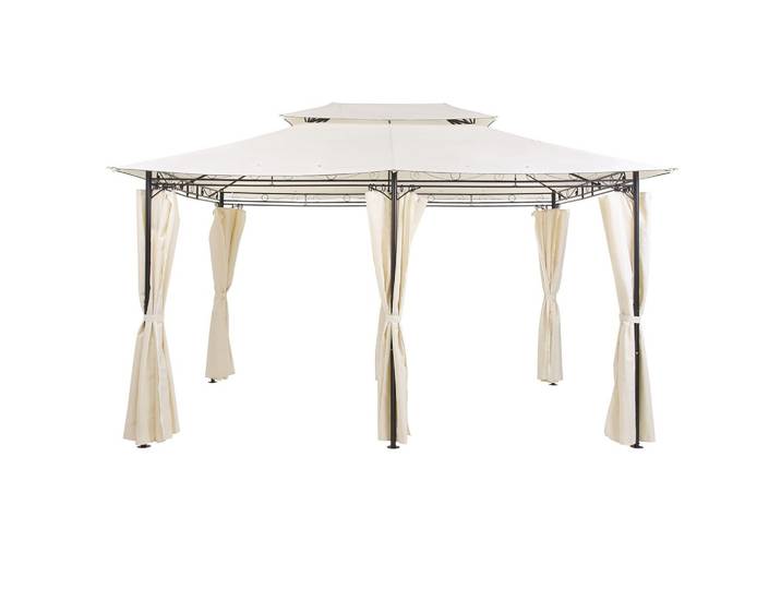 PAVILLON Stahl beige/schwarz rechteckig 300/400 cm Colos