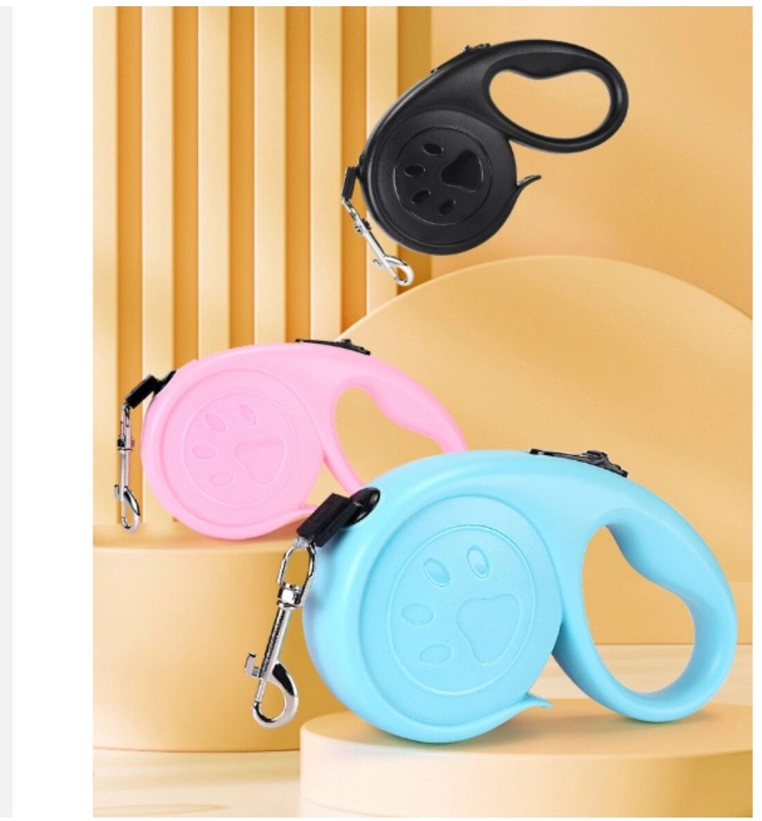 INF 5m Einziehbare Hundeleine - Tragbare automatische Kunststoffleine, Kompaktes ergonomisches Design für Spaziergänge im Freien