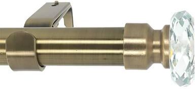 Meriville 1-Inch Diameter Window Curtain Rod, Cut Crystal