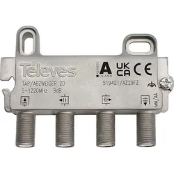 Televes Abzweiger 2f. 5-1218 MHz AD: 9 dB AZ29FZ