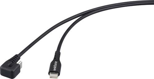 Renkforce USB-Kabel USB 2.0 USB-C Stecker, USB-C Stecker 1.00m Schwarz Stecker 180° gedreht RF-6721078