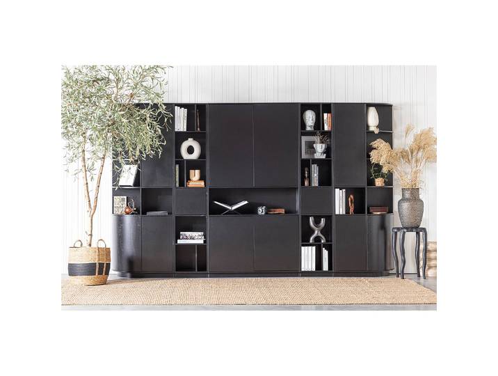 Schrank I 78 x 210 x 40cm Schwarz
