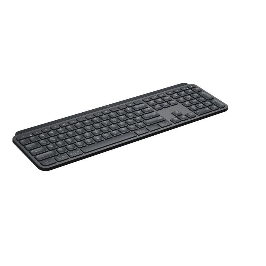 Logitech MX Keys, Volle Größe (100%), Kabellos, RF Wireless + Bluetooth, QWERTY, Graphit
