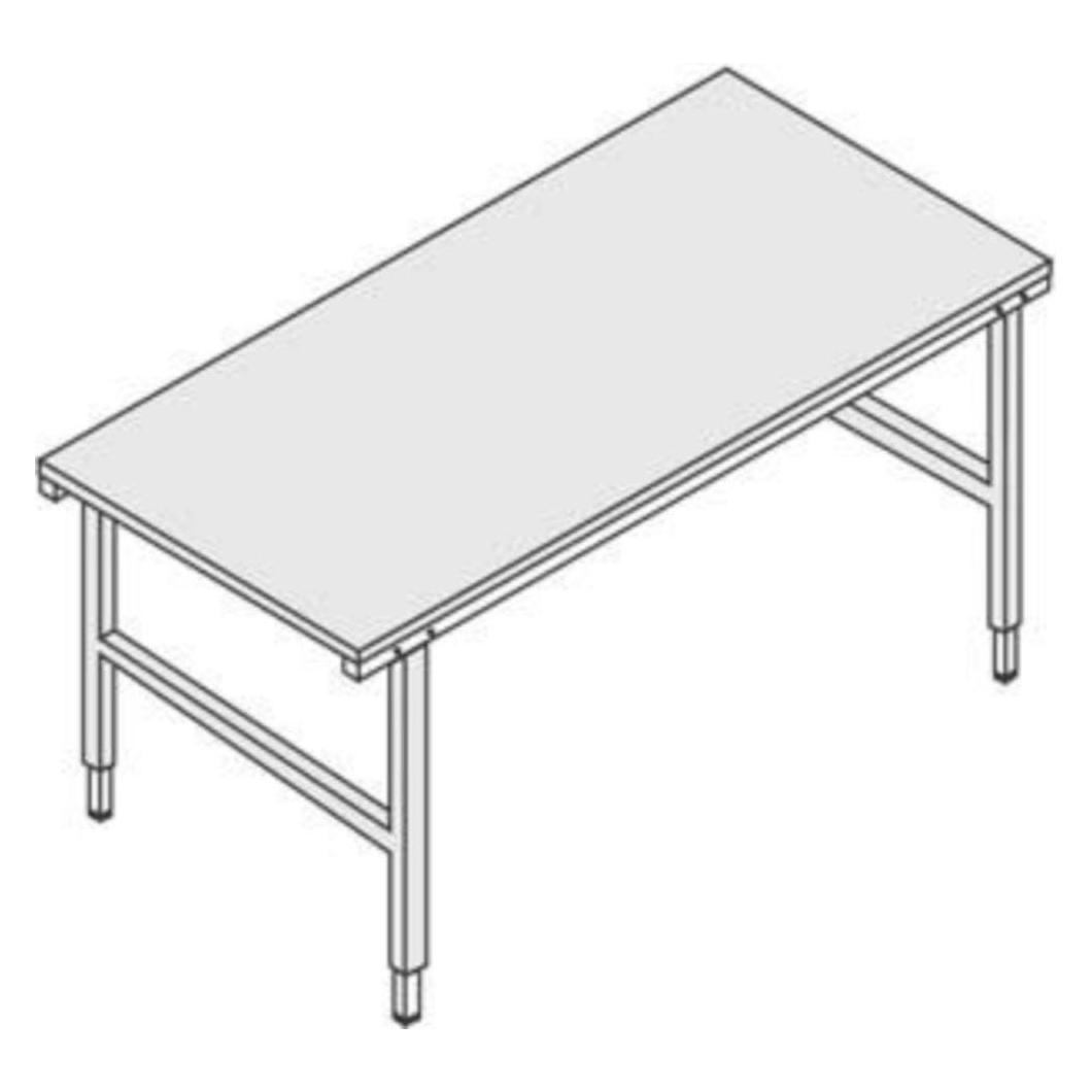 Hüdig Packtisch höheneinstellbar 690-960 mm (200 cm, 92 cm) (203000)