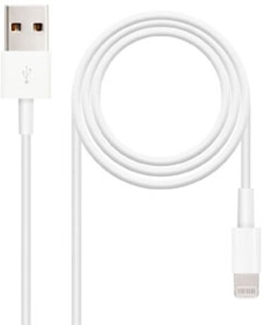 WHITE LABEL Cabo USB 2.0   Tipo Lightning   2M