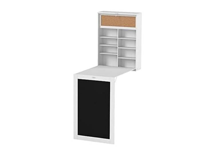 InnovaGoods® Woldy inklapbare wandtafel, bureau, bureau met schoolbord en plank, multifunctionele inklapbare tafel om aan te werken en ruimte te besparen.
