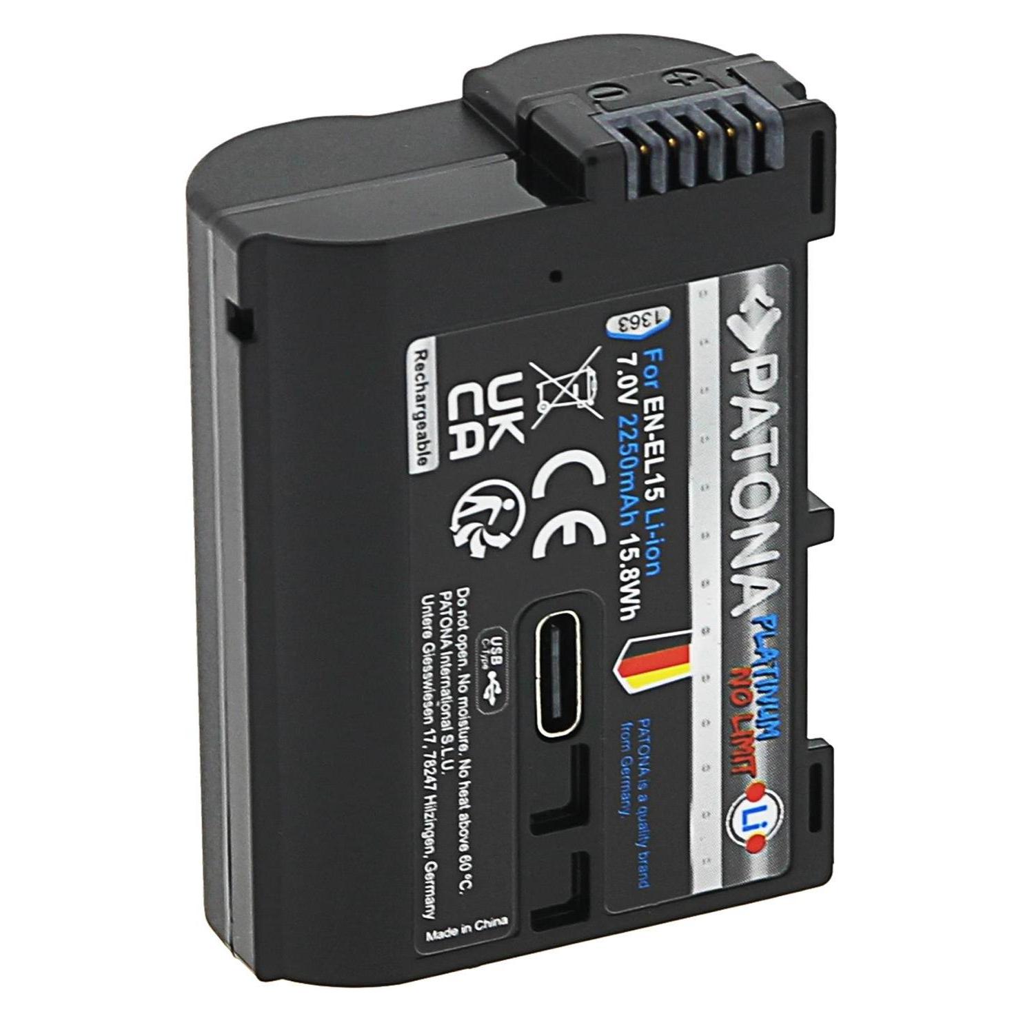 Patona Platinum Akku Nikon ENEL15C USB-C (Kamera Akku) (1363)