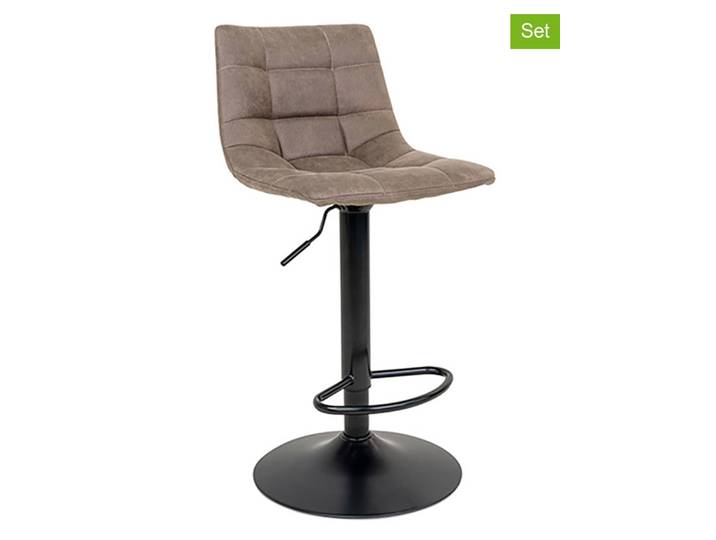 House Nordic 2er-Set: Barhocker in Beige - (B)42 x (T)42 cm