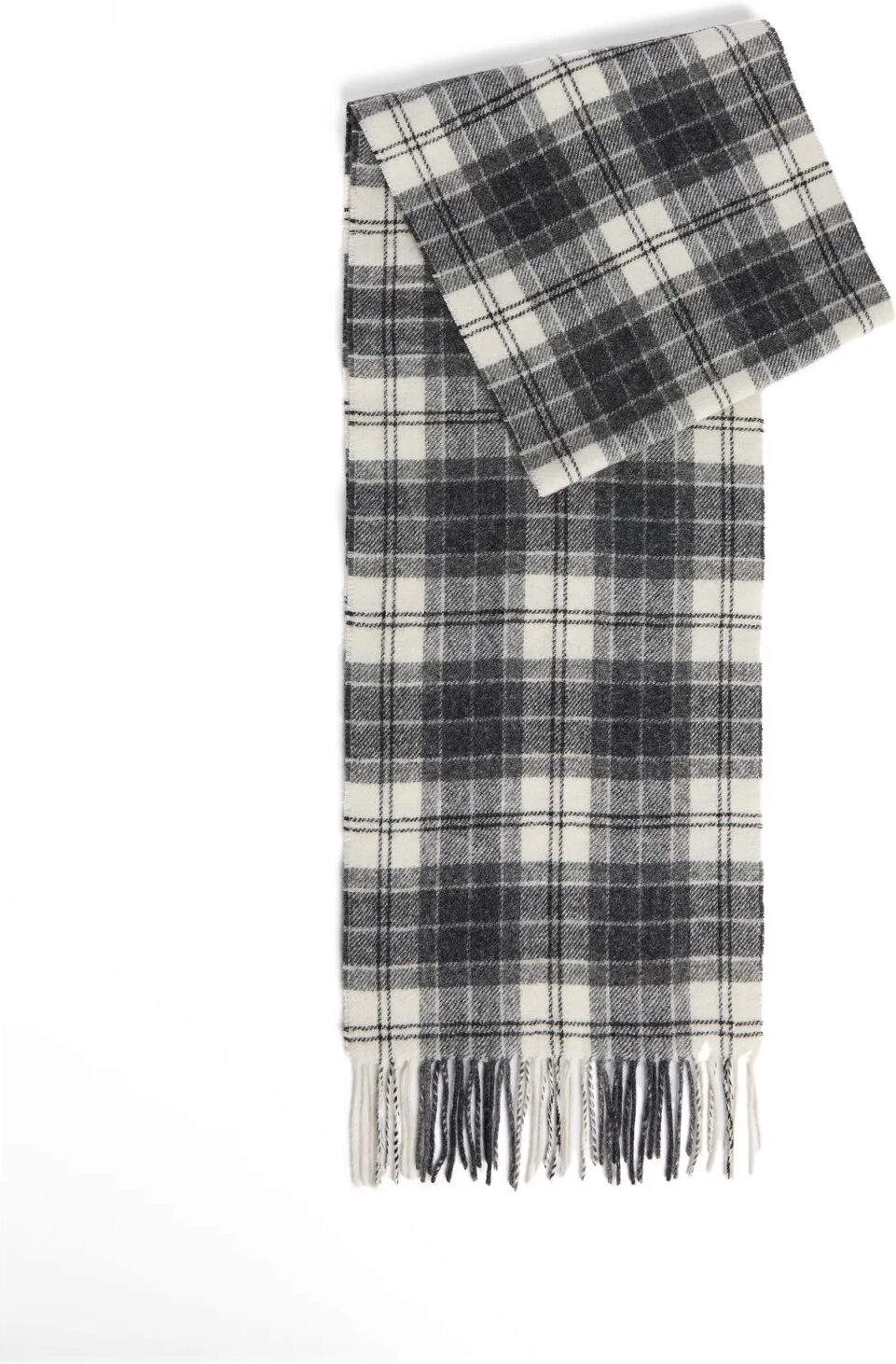 Barbour Écharpe Tartan Laine Gris taille unique