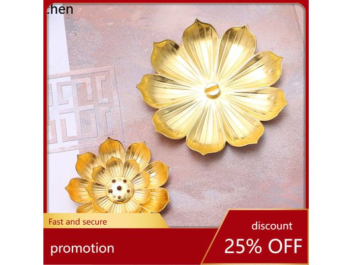 Porte-encens Cz Sanbao Lotus pour la maison, brûleur d'encens en métal, porte-encens créatif à six trous