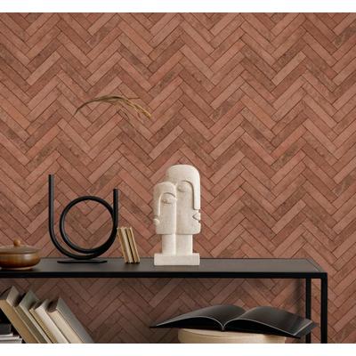 Vliestapete MARBURG "Tapete Snake Stone", braun (rot,braun), B:0,53m H:0,01m L:10,05m, Vlies, Tapeten, moderne Vliestapete für Wohnzimmer Schlafzimmer Küche