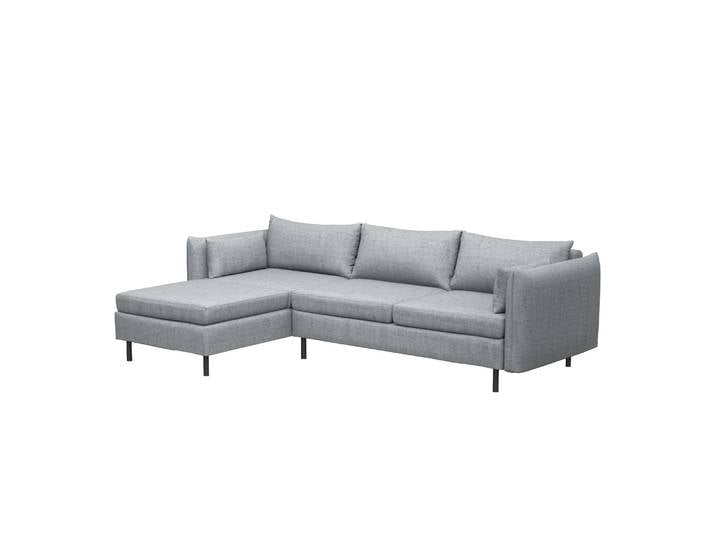 Ecksofa AIDEN links grau