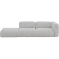SOFA Ottomane Rechts MIRA-S3 296x89x70 Grau Velours